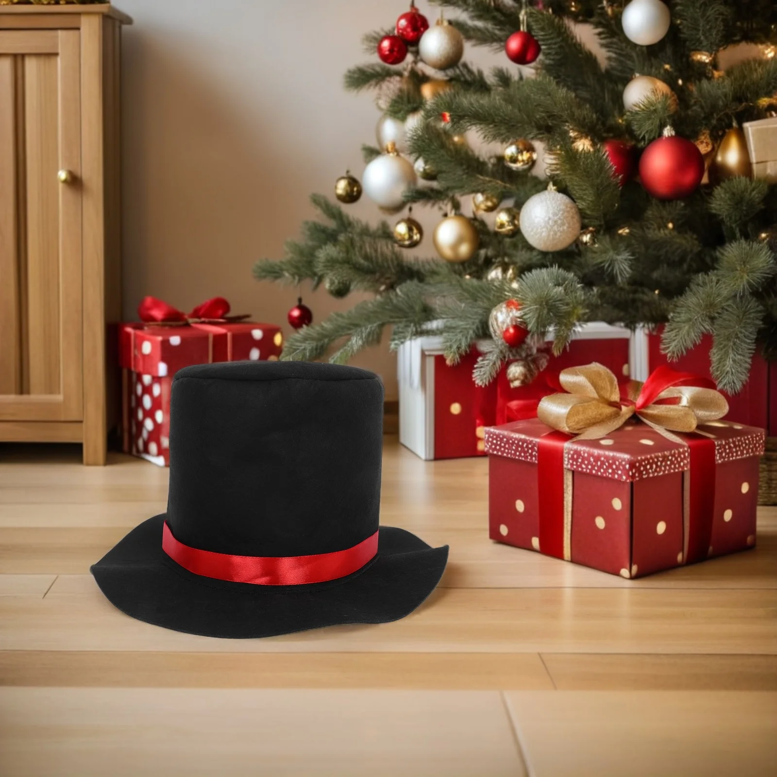 Kit de vestir de muñeco de nieve, gorro de Navidad, bufanda, vacaciones de invierno, traje de Cosplay, accesorio de disfraz, vestido elegante de muñeco de nieve, 2 uds.