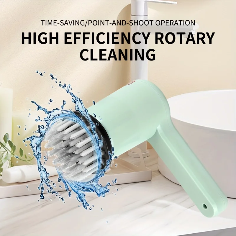 Electric Rotary Scrubber Electric Cleaning Brush Bathroom Scrubber Rechargeable Shower Scrubber For Cleaning Bathtub Tiles Floor