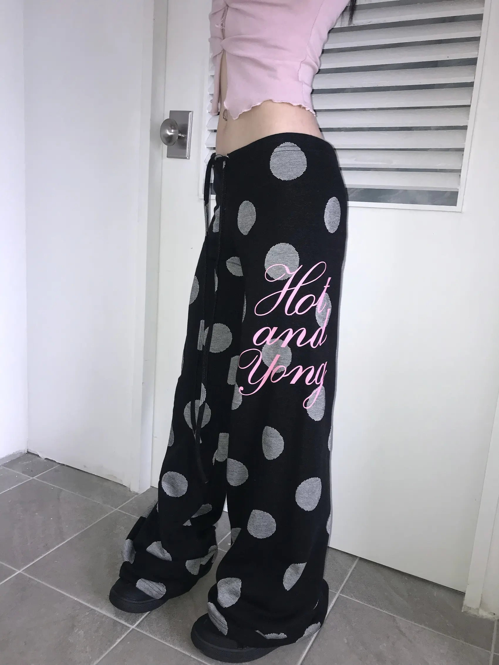 2026 Neue Y2K Amerikanische Retro-Punk High-Street-Hose mit gepunktetem Buchstabendruck – Trendige Streetwear für den Alltag, vielseitig kombinierbar – Detail 16