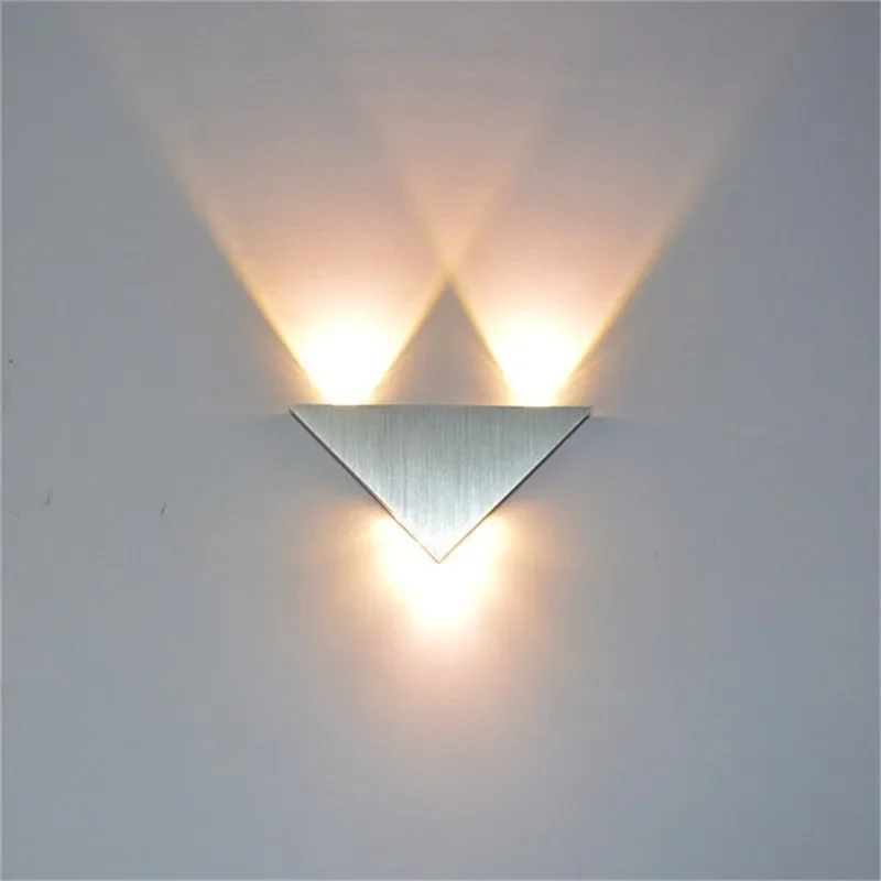 

Outdoor Lighting Wall Sconce Modern Led Wall Lamps 3W Aluminum Body Triangle Wall Lights for Bedroom Home Lighting Luminaire Led