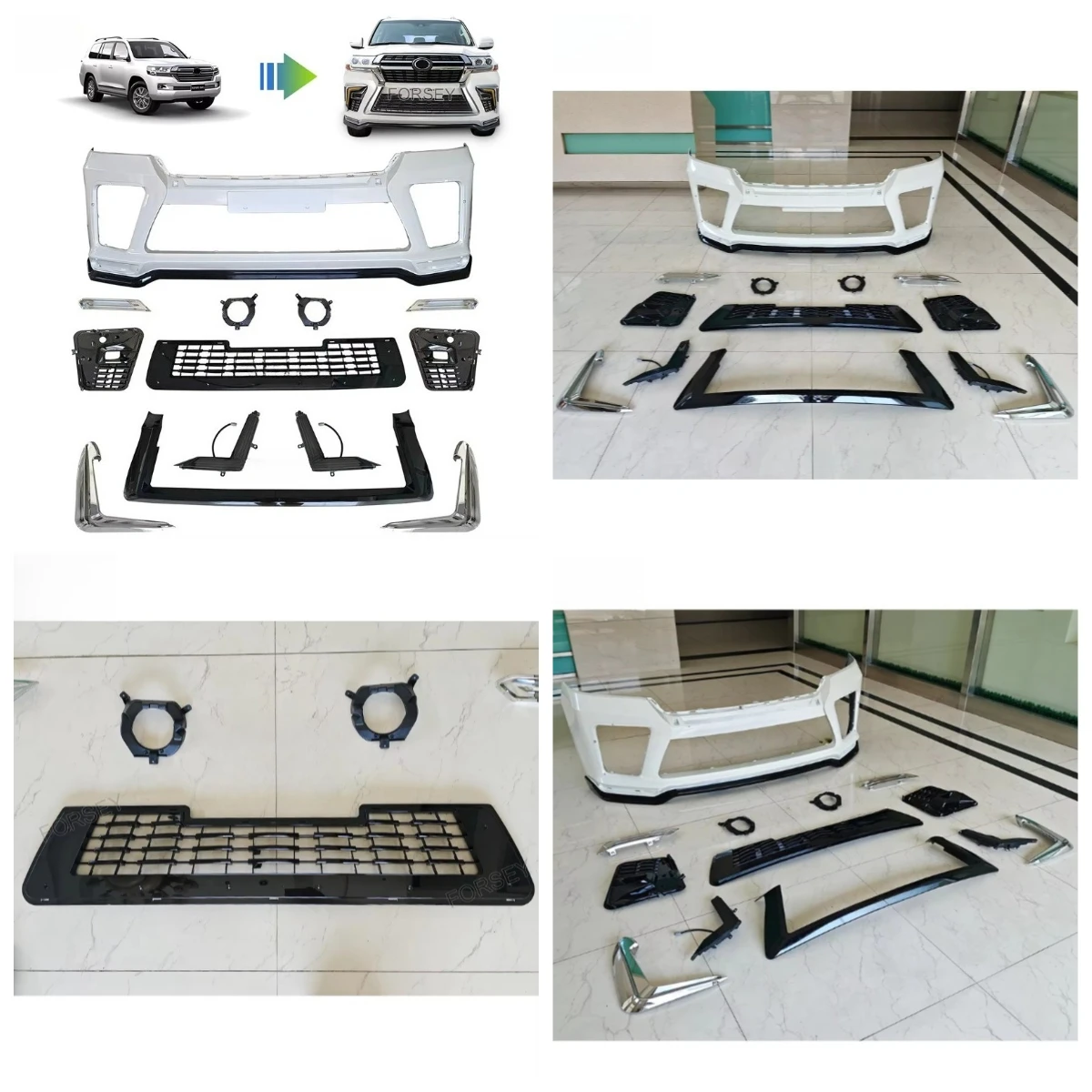 

Stlf Upgrade Body Kit Facelift For Landcruiser 200 2016-2021 Front Bumper Grille Good Quality Car Accessories