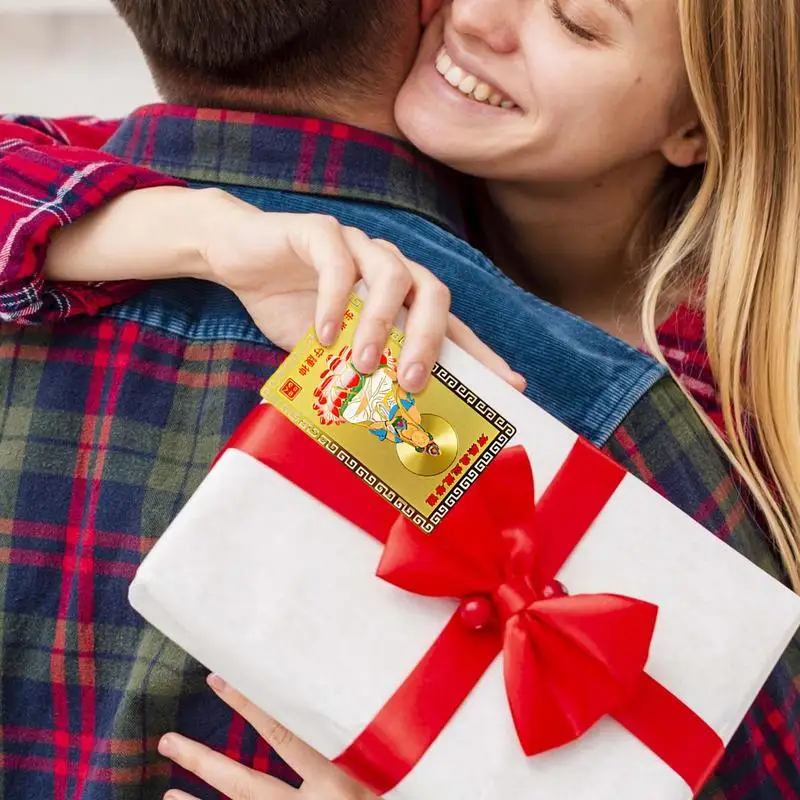 

Chinese Protection Amulet Card Feng Shui Mascot Protection Cards Spring Festival Accessories Auspicious Traditional Supplies For