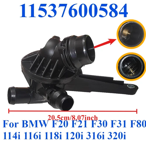 Imagen 2 del producto 105 ℃ 11537600584 7600584   Conjunto de carcasa del termostato del refrigerante del motor para BMW 114i 116i 118i 120i 316i 320i F20 F21 F30 F31 F80