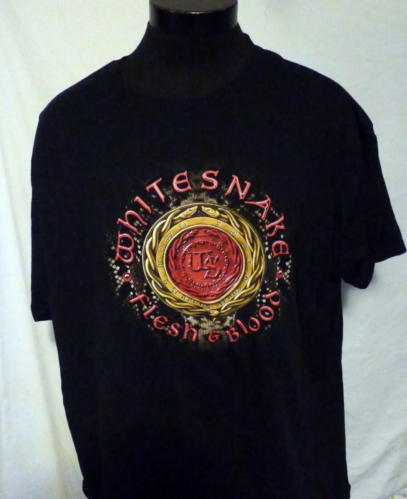 White Snake Tour T Shirt Size 3 Xl Flesh Blood 2 Sided Design