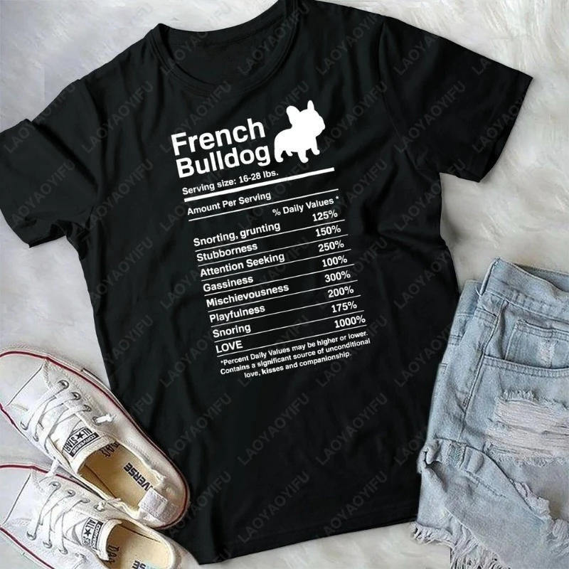حقائق البلدغ الفرنسية التغذية مضحك Frenchie عاشق هدية التي شيرت للجنسين Camisetas فريد أزياء الصيف الرجال النساء القطن لطيف المحملة