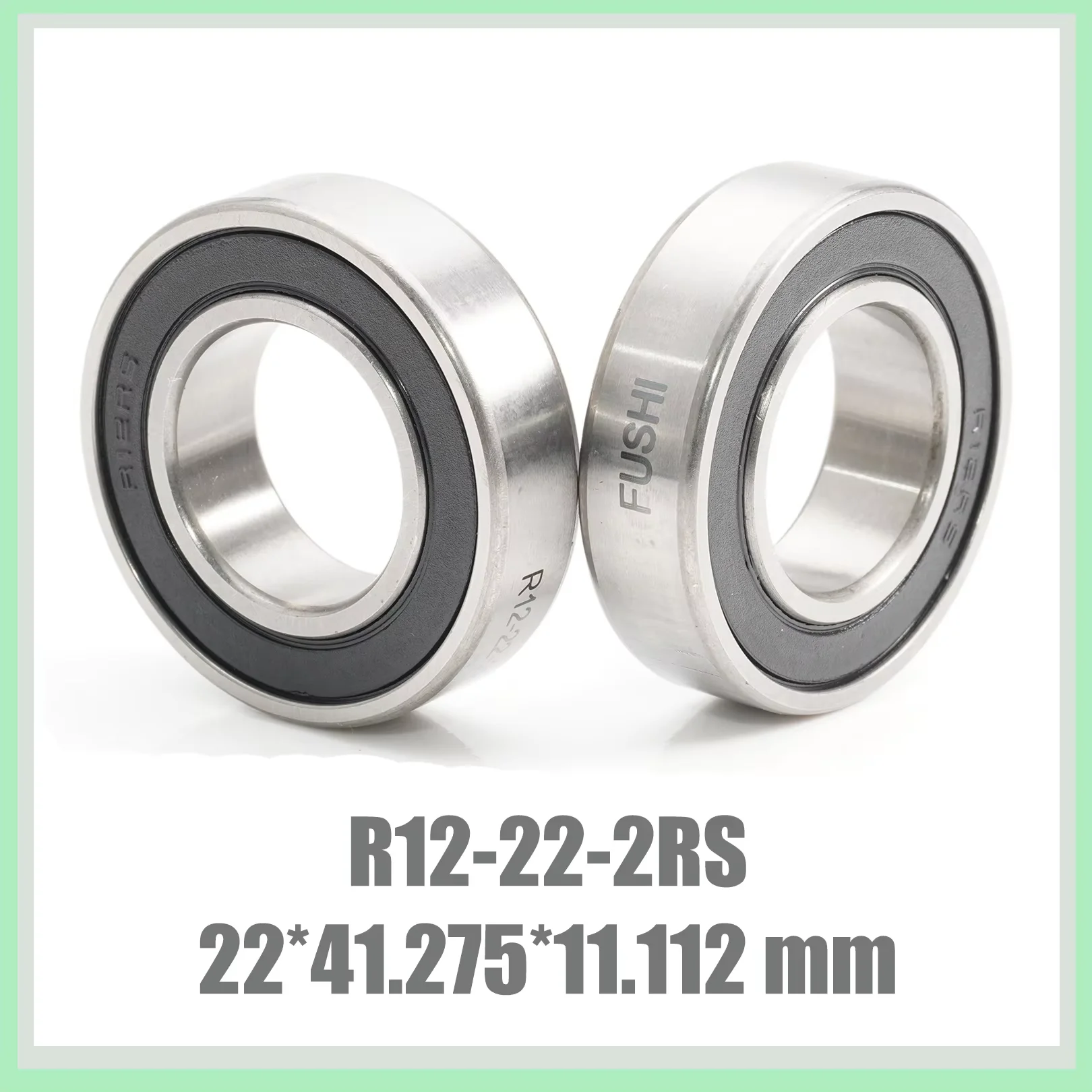R12-22-2RS 22*41.275*11.112 mm 2PCS ABEC-3 R12/22-2RS Bicycle Bottom Ball Bearings For MID BB R12RS R12/22 2RS