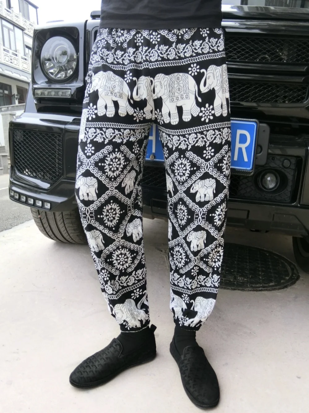 

Ультратонкие хлопково-льняные повседневные мужские брюки-чинос с этническим цветочным узором, свободного кроя, весна-лето