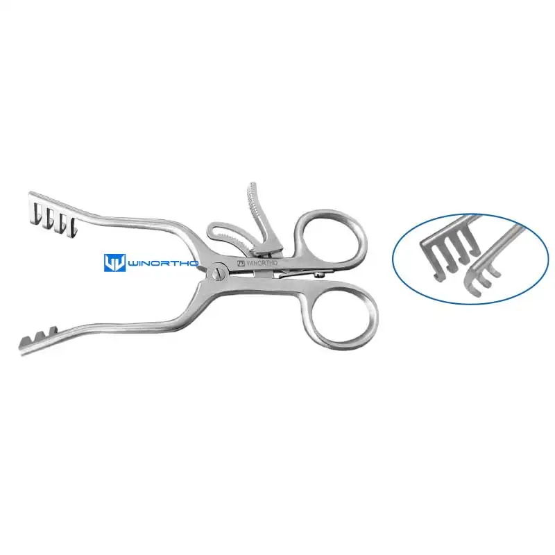 

Travers Self Retaining Retractor Veterinary Instrument equipments products small animal orthopedic surgical prcl tplo vet supply