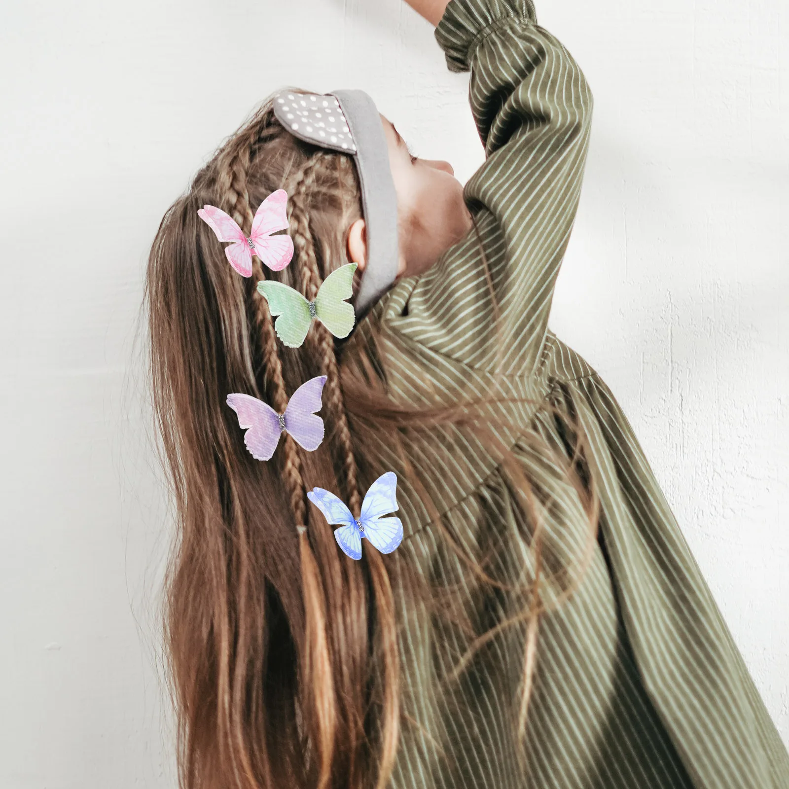 

100 Pcs Mixed Color Double Layer Butterflies Flowers 50 Pieces Craft Decor Artificial naments Home Party Wedding