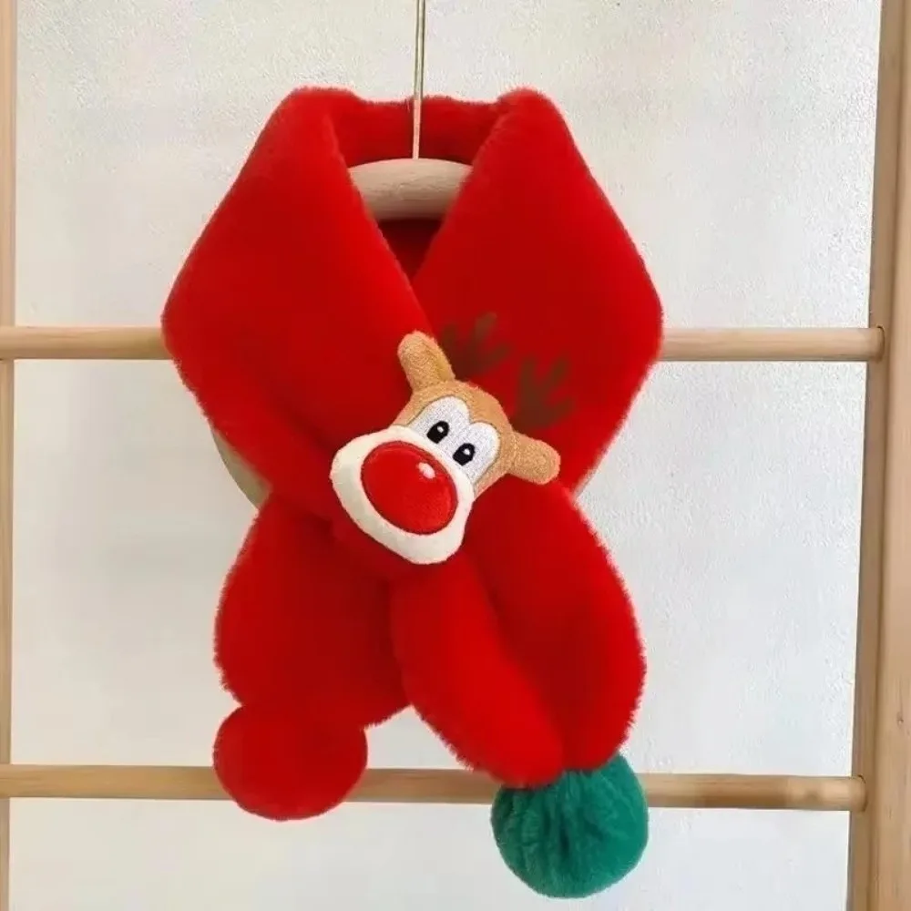 Cartoon Christmas Children Scarf Warm Winter Neck Warmer Cute Windproof Neck Wrap for Boys Girls