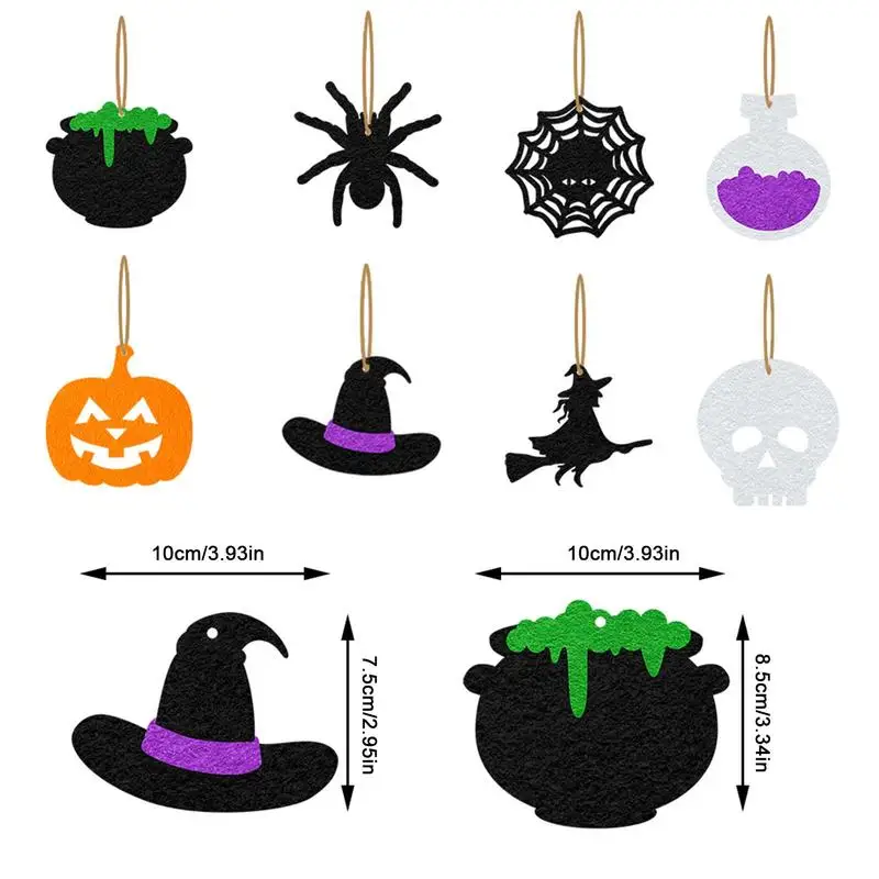 16pcs Halloween Tree Ornaments Miniature Tree Ornaments Pendant Props Hanging Decoration For Happy Halloween Tree Party Decor