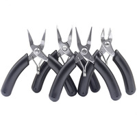 4pcs Mini Diagonal Pliers Set 90mm Multi-tool Needle Nose Pliers Wire Cable Cutting Crimping Nippers Pocket Fishing Hand Tools