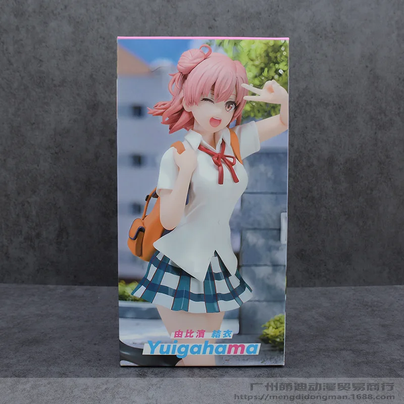 

Аниме-фигурка Юигахама Юи в школьной форме, стоящая в позе, из ПВХ, модель, игрушка, украшение для автомобиля, декор для стола, коллекционные подарки, в коробке