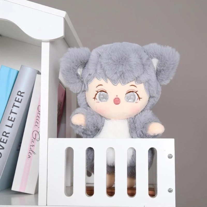 

Stuffed Doll Soft Plush Toy Doll with Animal Hat and Clothes for Kids 15UB