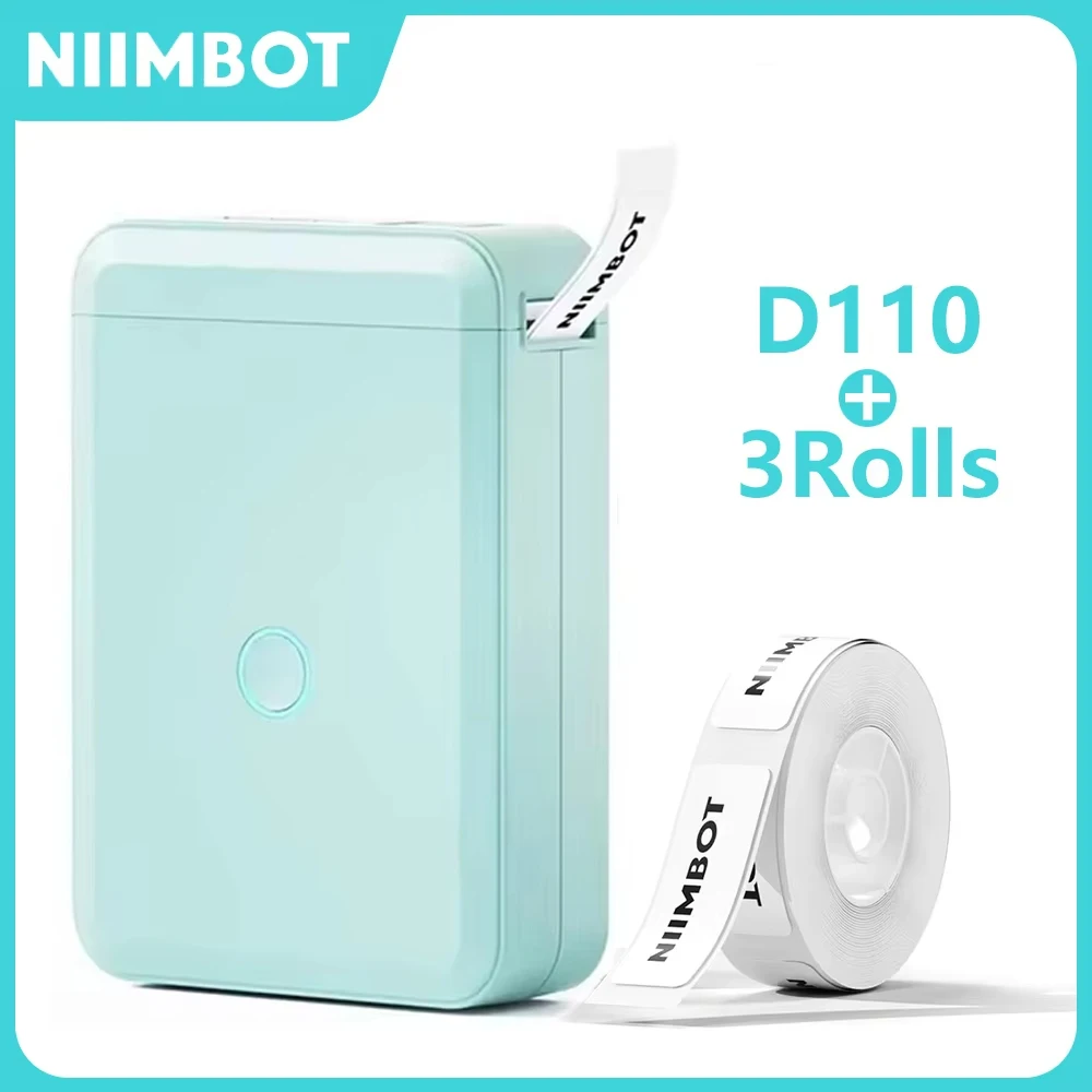 Niimbot D110 Mini Portable Printer Without Ink Self- Adhesive Label Printer Waterproof&Greaseproof Label For Labelling Sorting