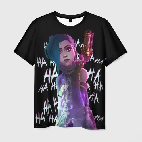 Popular Arcane League Jinx T shirt 3D Printed Men/Women Anime T-shirts Summer Round Neck Short Sleeve Top kids Cartoon Tee