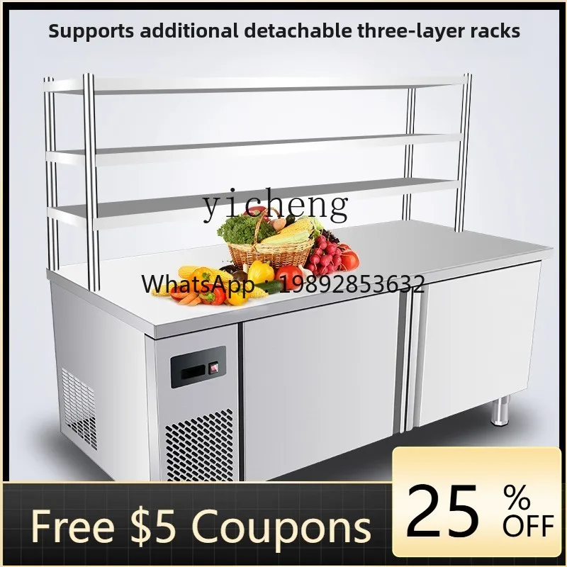 

ZS refrigerated workbench freezer fresh-keeping console flat freezer commercial
