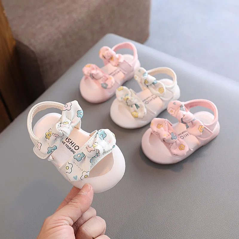 Sandalias Baby Shoes Children's Sandals 2023 Summer New Baby First Walkers Baby Princess Shoes Soft Sole Girls Shoes Kids Shoes