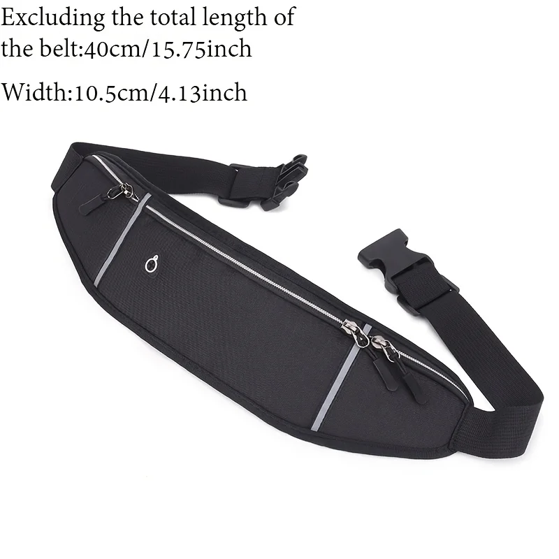 Riñonera Deportiva Unisex para Actividades al Aire Libre, Bolsa de Cintura con Espacio para Auriculares, Ideal para Viajes, Correr y Compras, Almacenamiento Práctico para Teléfonos y Llaves
