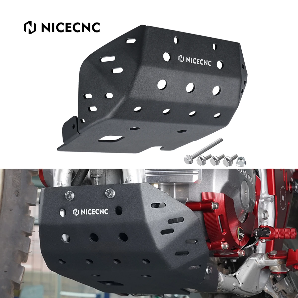 

NICECNC For Honda XR650L XR 650L 1993-2025 2024 2023 2022 Motorcycle Skid Plate Engine Bottom Guard Splash Chassis Protector