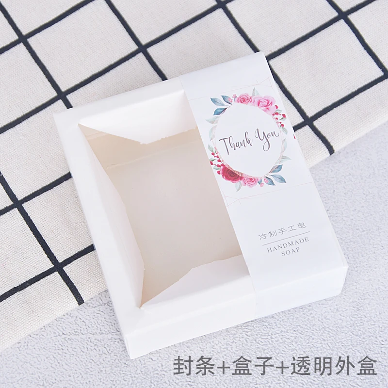 50 Sheets Handmade Wrap Label Tape Beautiful Soap Paper Wrapper Packing Box For DIY Handmade Soap Making Supplies Kits