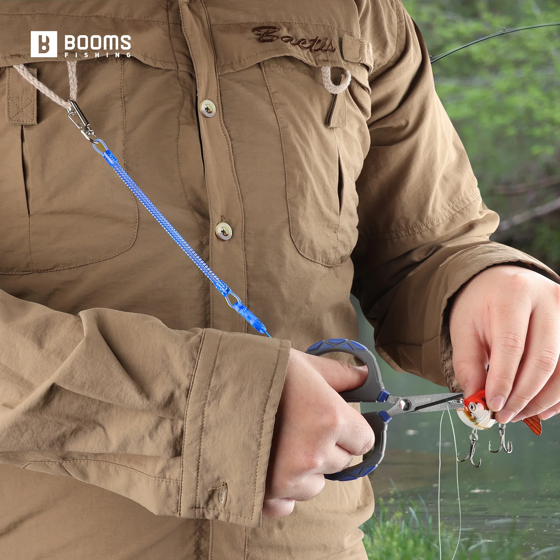 Booms Fishing XW01 Angeln geflochtene Schnurschere Mikrogezahnte Edelstahlklingen Schnurschneider 4,1" Angeln gezahnte Schere – Detail 5