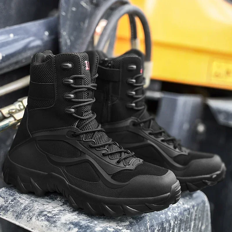 Men's Desert Boots Outdoor Non-slip Tactical Boots Hiking Desert Ankle Hunting Shoes Work Safety Men Boots Botines Zapatos