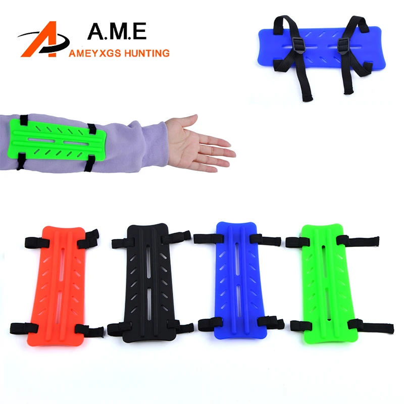 Archery Arm Guard Protection Soft Rubber Arm Protector Adjustable Armguard for Bow Arrow Shooting Hunting Training Equipment