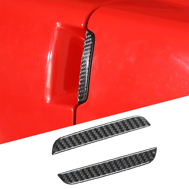 Para chevrolet corvette c6 2005-2013 fibra de carbono macio maçaneta da porta exterior do carro quadro de risco painel guarnição adesivo acessórios do carro
