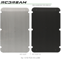 RCDream 1/10 Base Mount Sheet Metal Non-slip Chequered Plate Luggage Tray for FMS FCX10 LC80 Roof Rack #R160P