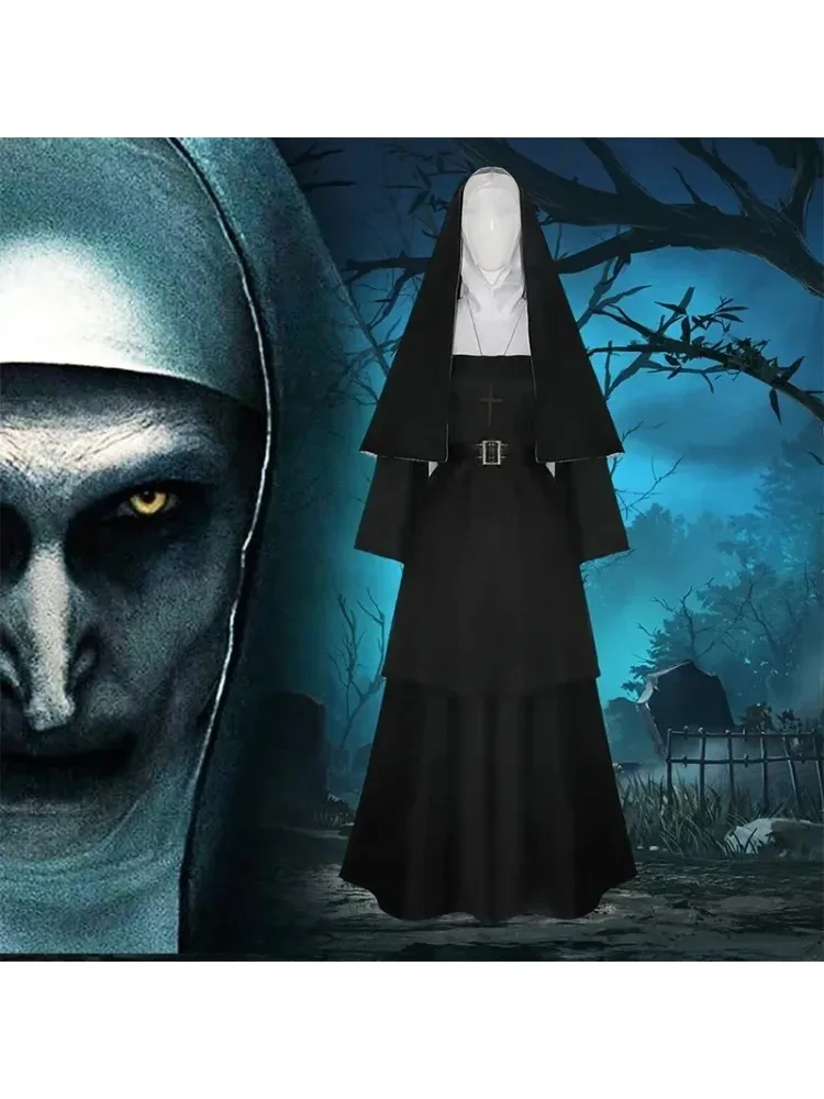 Halloween The Nun Cosplay Mask Costume Horror Films Cosplay Halloween Costume The Conjuring Halloween Costume Mask
