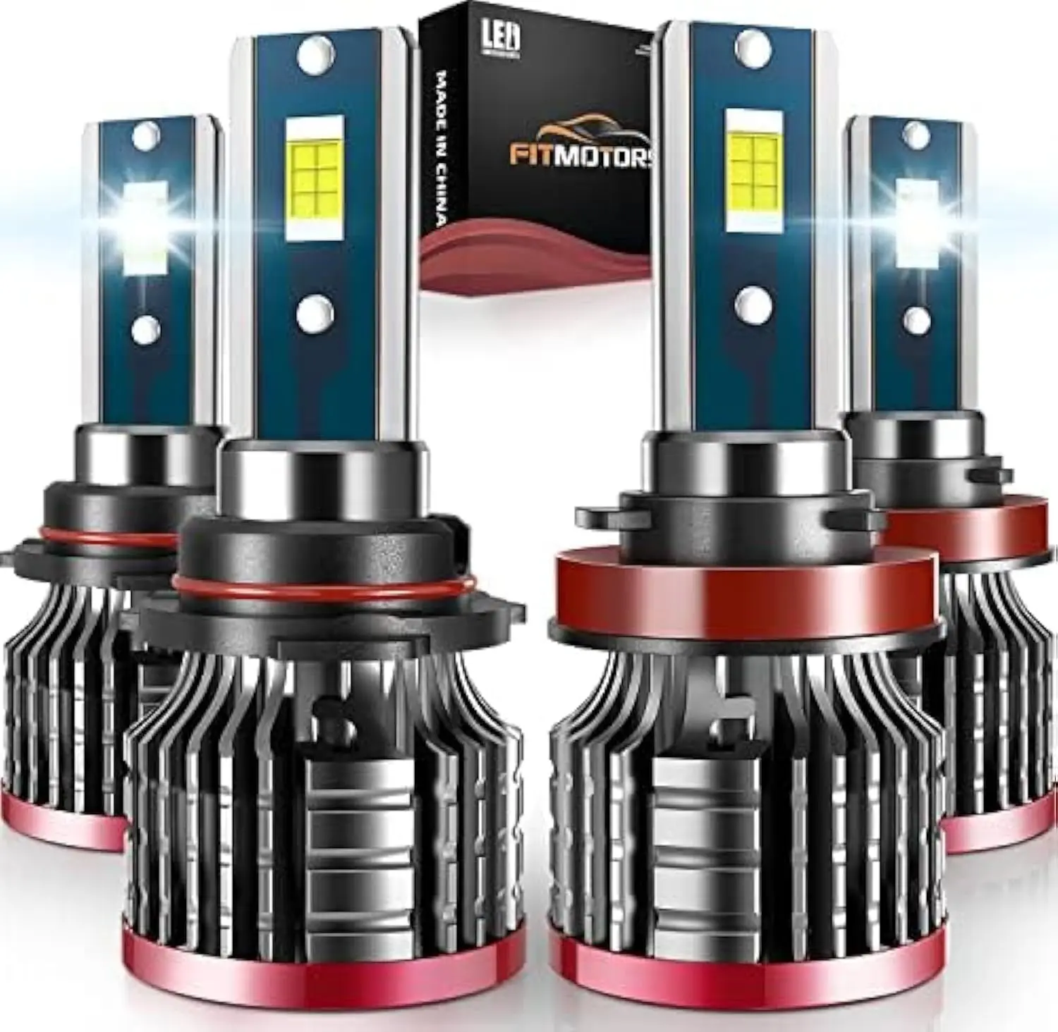 

H11/H8/H9 9005/HB3 LED Bulbs, 160W 32000 Lumens Bright, 6500K Cool White IP68 Waterproof Fog Lights, Pack of 4