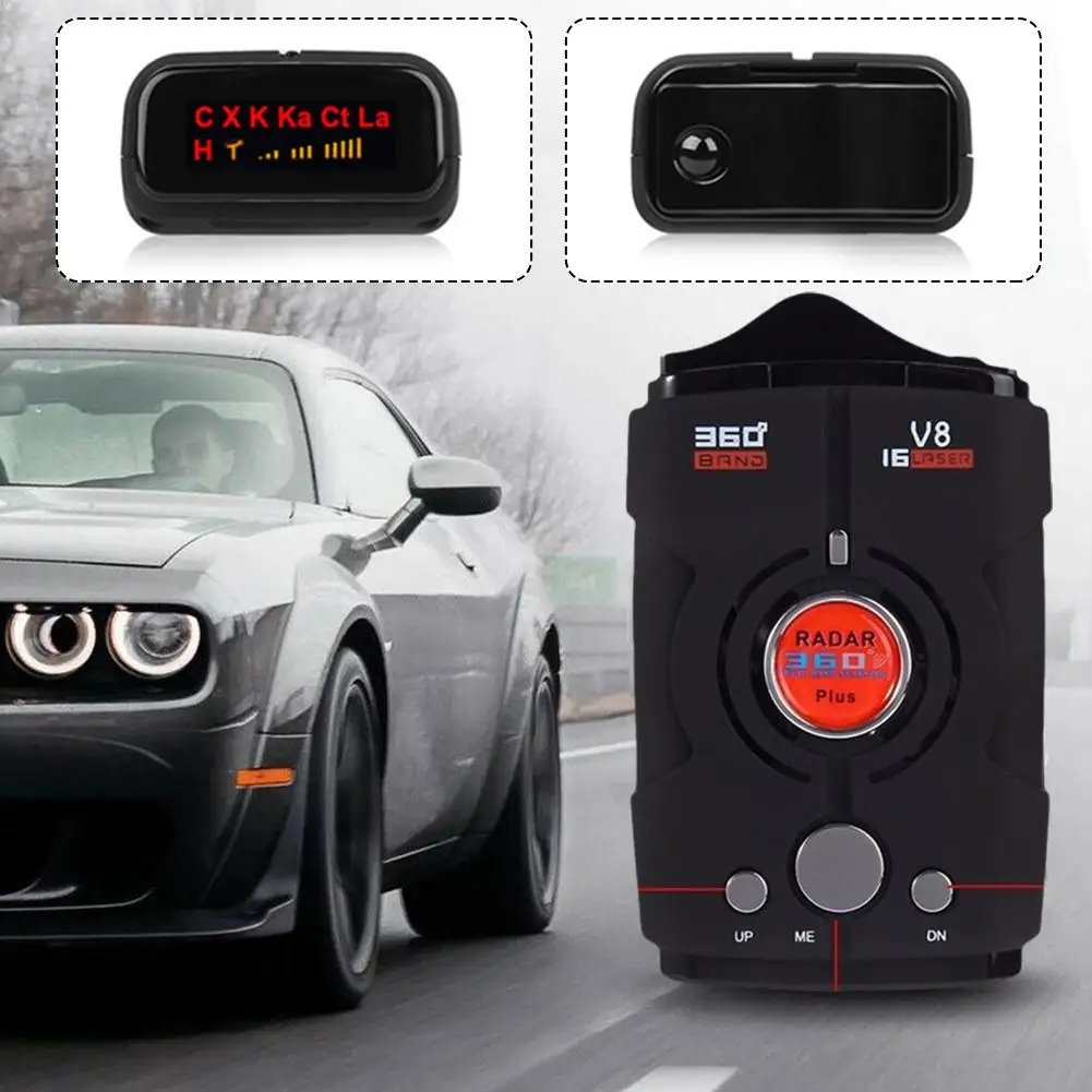 V8 Car-Mounted Mobile Radar Speedometer Single Display Russian Velocity Flow Electronic Language New And English Dual Swit V0C4