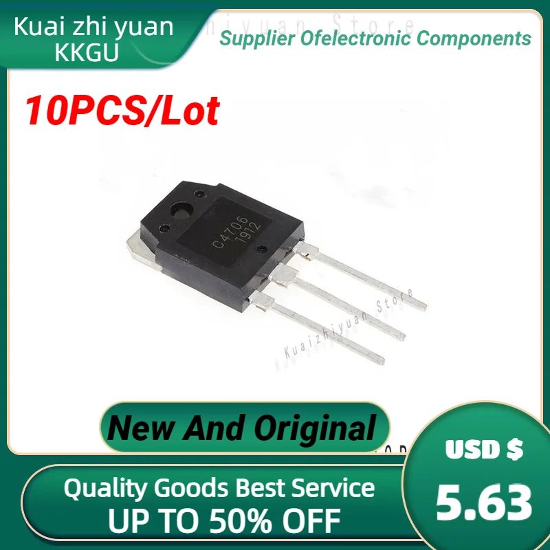 

10PCS/Lot New And Original 2SC4706 A New Spot TO-3P 600V 14A High-Power Power Switch Tube Into The Triode C4706 Quality Goods