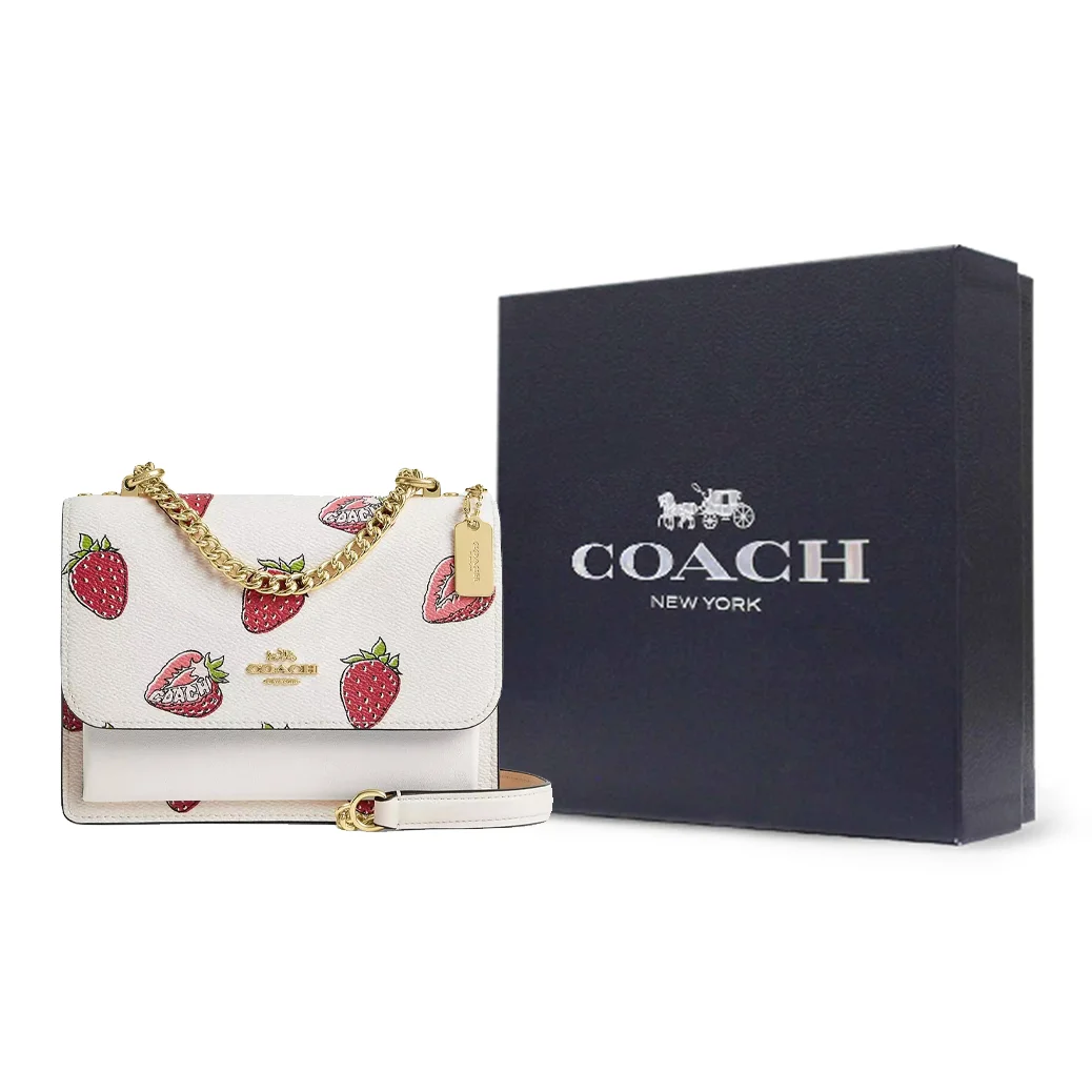 COACH Klare Coated Canvas Crossbody Bag, Shoulder Bag Small Women's Gold & Chalk Multicolor CAP94-IMCAH
