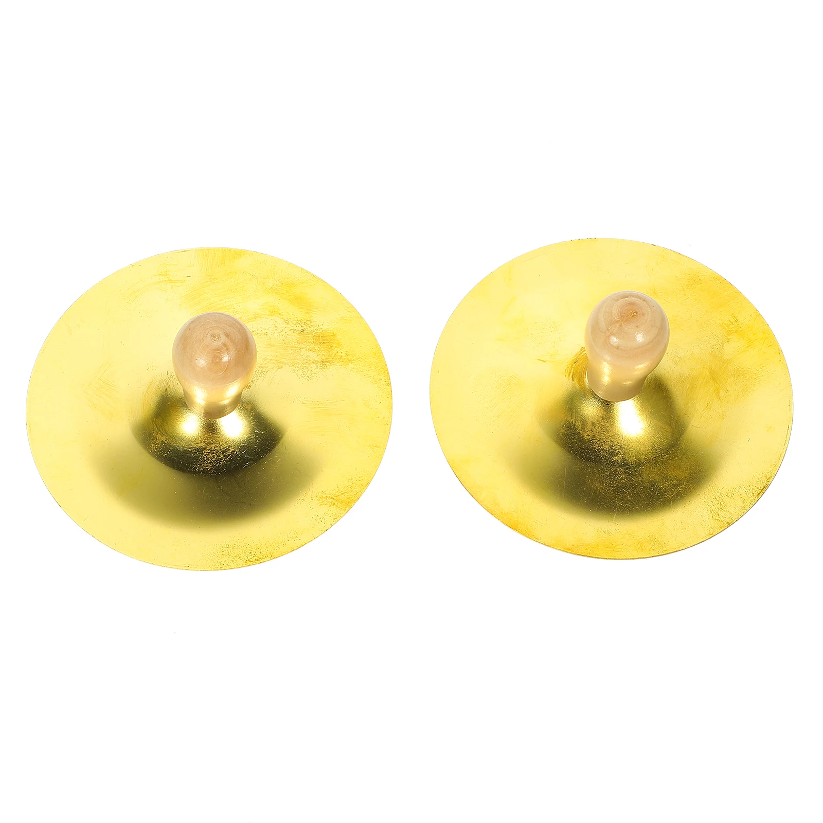 

2pcs Finger Cymbals Copper Durable Small Percussion Instruments For Kids Safe Easy Wear Belly Dance