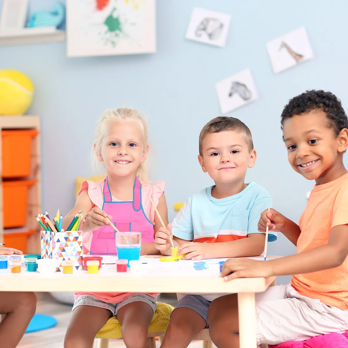 Children Painting Apron Art Smock Bright Color Comfortable Design Pocket for Drawing Craft Quick Painting Smock