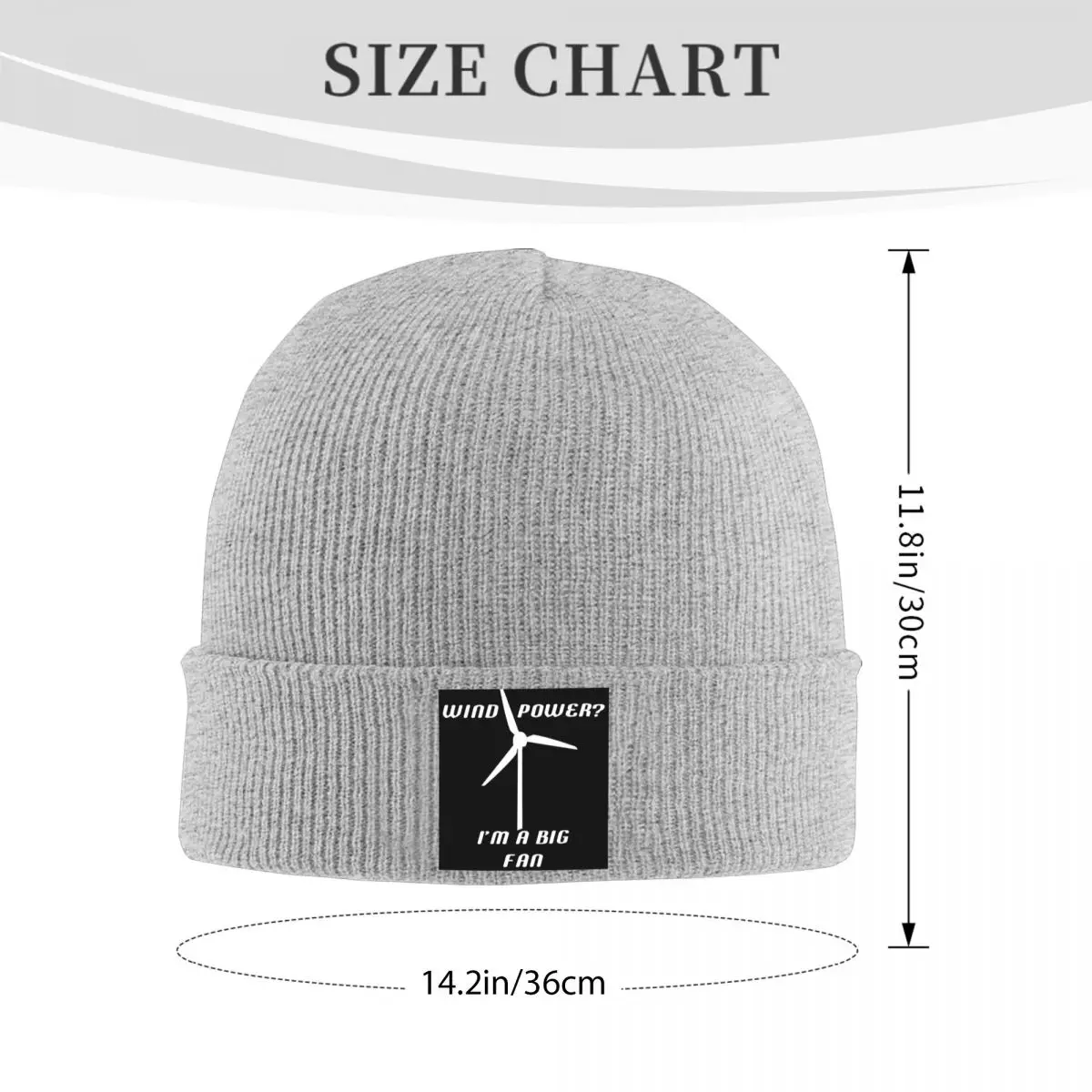 Wind Power I'm A Big Fan - Wind Generator Warm Knitted Cap Winter Knit Bonnet Hat Skullies Beanies Hip Hop Caps for Unisex