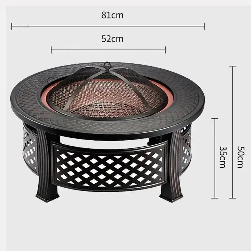 Grill Brazier Stand Home Indoor Charcoal Villa Heating Fire Pits Outdoor Brazier Table Courtyard Barbecue Stove Camping Furnace