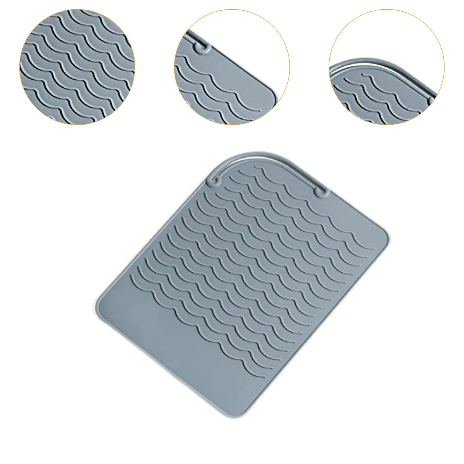 وسادة حرارية محمولة مقاومة للحرارة لفرد الشعر ، حامل حديد تجعيد