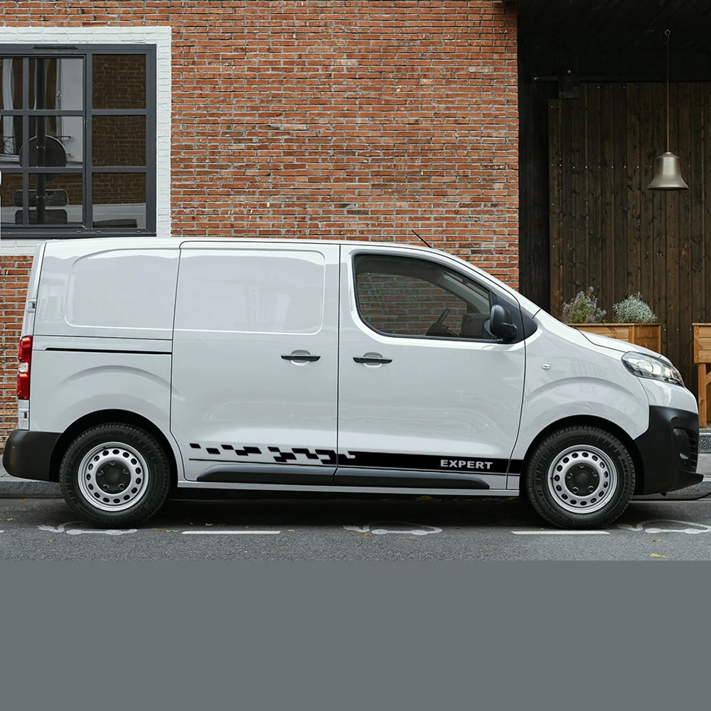 2 قطعة ملصقات باب السيارة Peugeot خبير XS SWB ضبط اكسسوارات فان الجانب المشارب الرسومات الفينيل فيلم ملصق مائي اكسسوارات #2