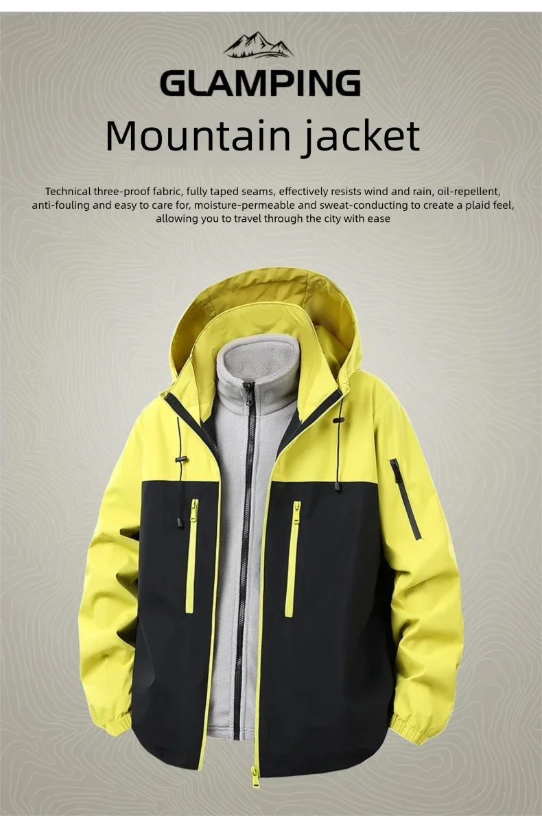 

Climbing Skiing Camping Fishing Windproof Waterproof Shooting Outdoor Travel Hunting Men's Hard Shell Down Jacket