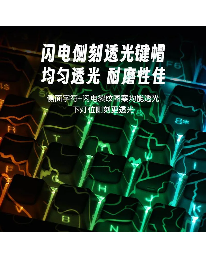 Keycap personalized side engraving Original highly customized keycap pattern characters Double light transmission