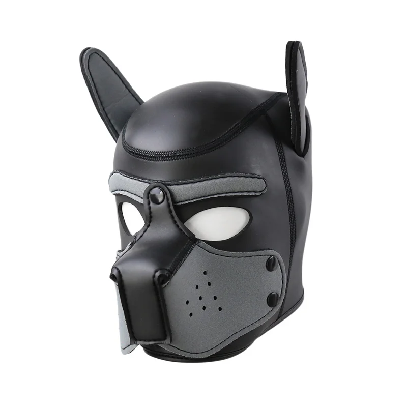 10 Colors New Puppy Sexy Cosplay Costumes Party Pu Leather Rubber Unisex Mask Funny Full Head Hood Masks for Dog Roleplay