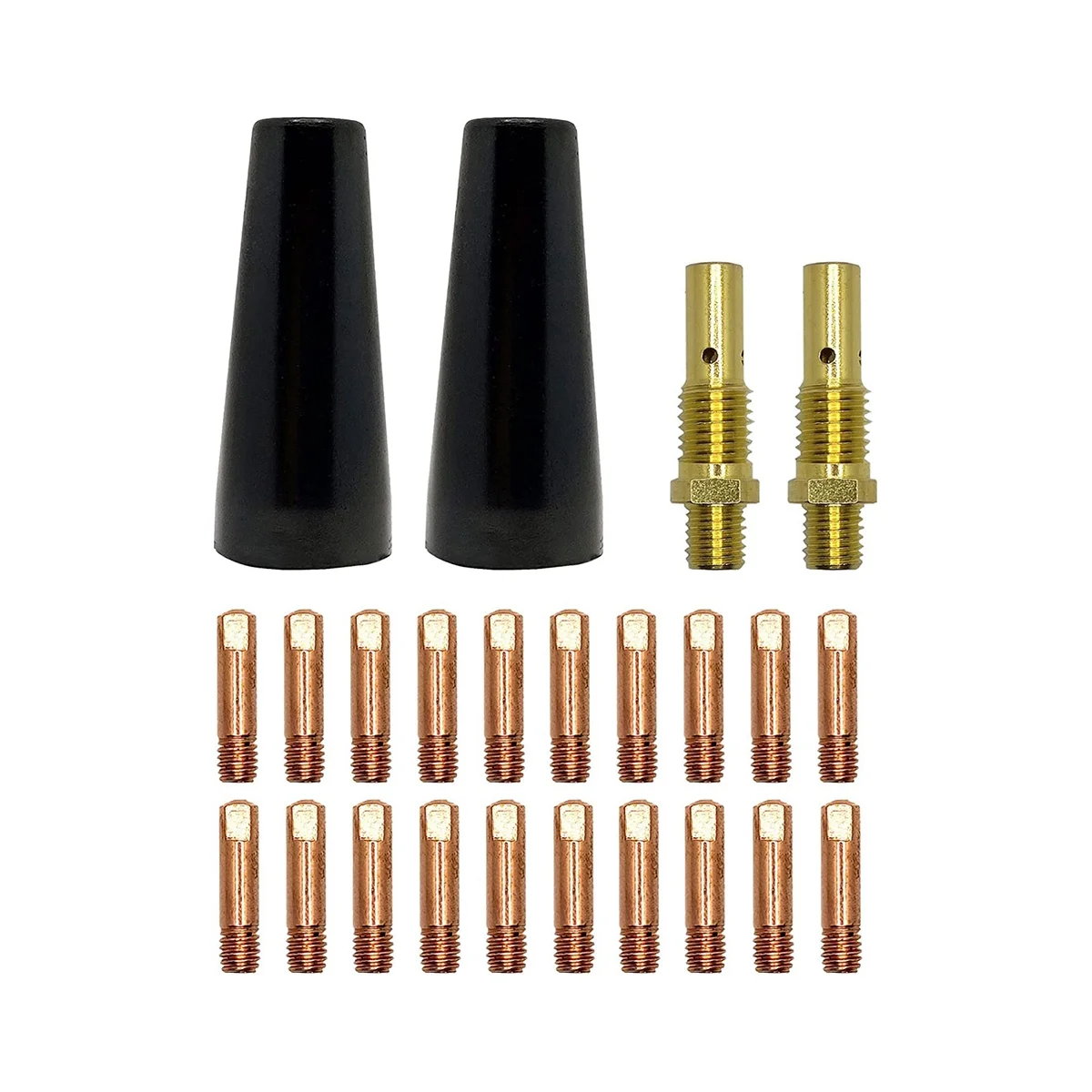 24 PCS Gasless Nozzle Tips Kit, for Lincoln Magnum 100L & Weld-Pak 100HD 125HD 140HD MIG Welder, MIG Eastwood 135/175