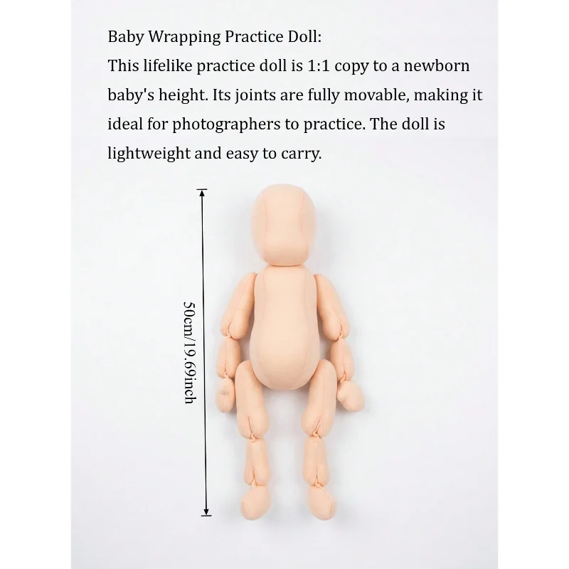 Newborn Baby Photography Posing Doll Training Model For Photographers Workshop Teaching Practice Flexible Joint Simulation Dummy image 2