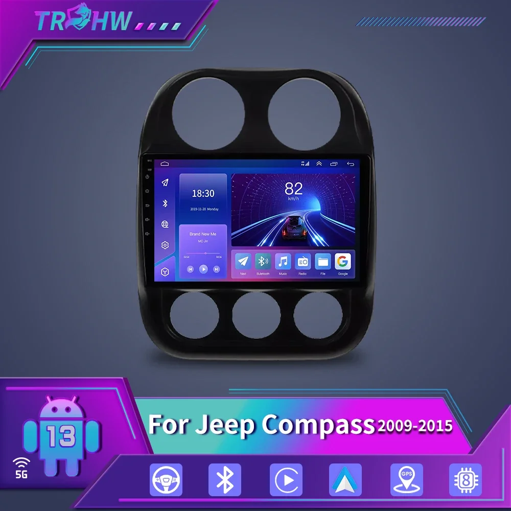 

Car Radio For Jeep Compass Patriot 2010 - 2016 Autoradio Stereo 2 Din GPS Navigation Carplay DSP WIFI+4G