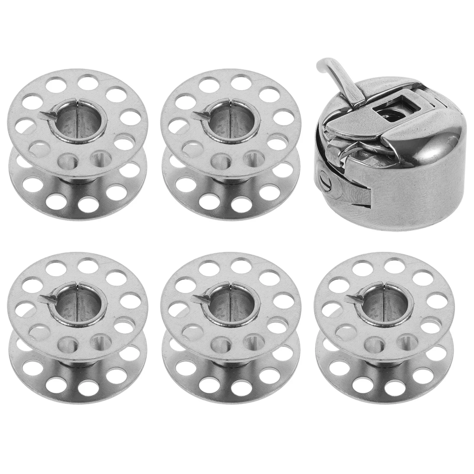 

1 set 1 Set Machine Bobbin Case Metal Bobbins Set Durable Strong Easy Install Remove Professional Thread Bobbins Sewing Machine