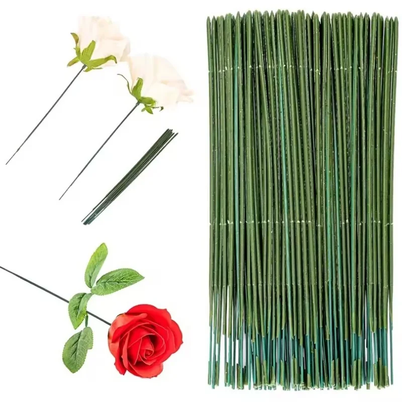 

New 17-39cm Handmade Green Stem Wire Accessories - Ideal for Wedding Bouquets, Vases & DIY Crafts