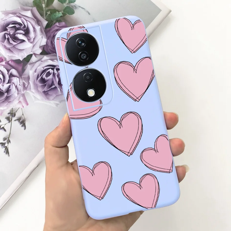 For Honor X7b Case CLK-LX1 CLK-LX2 CLK-LX3 Protective Cover Cute Astronaut Daisy Soft Silicone Funda For HonorX7b X 7B 5G Bumper view 3